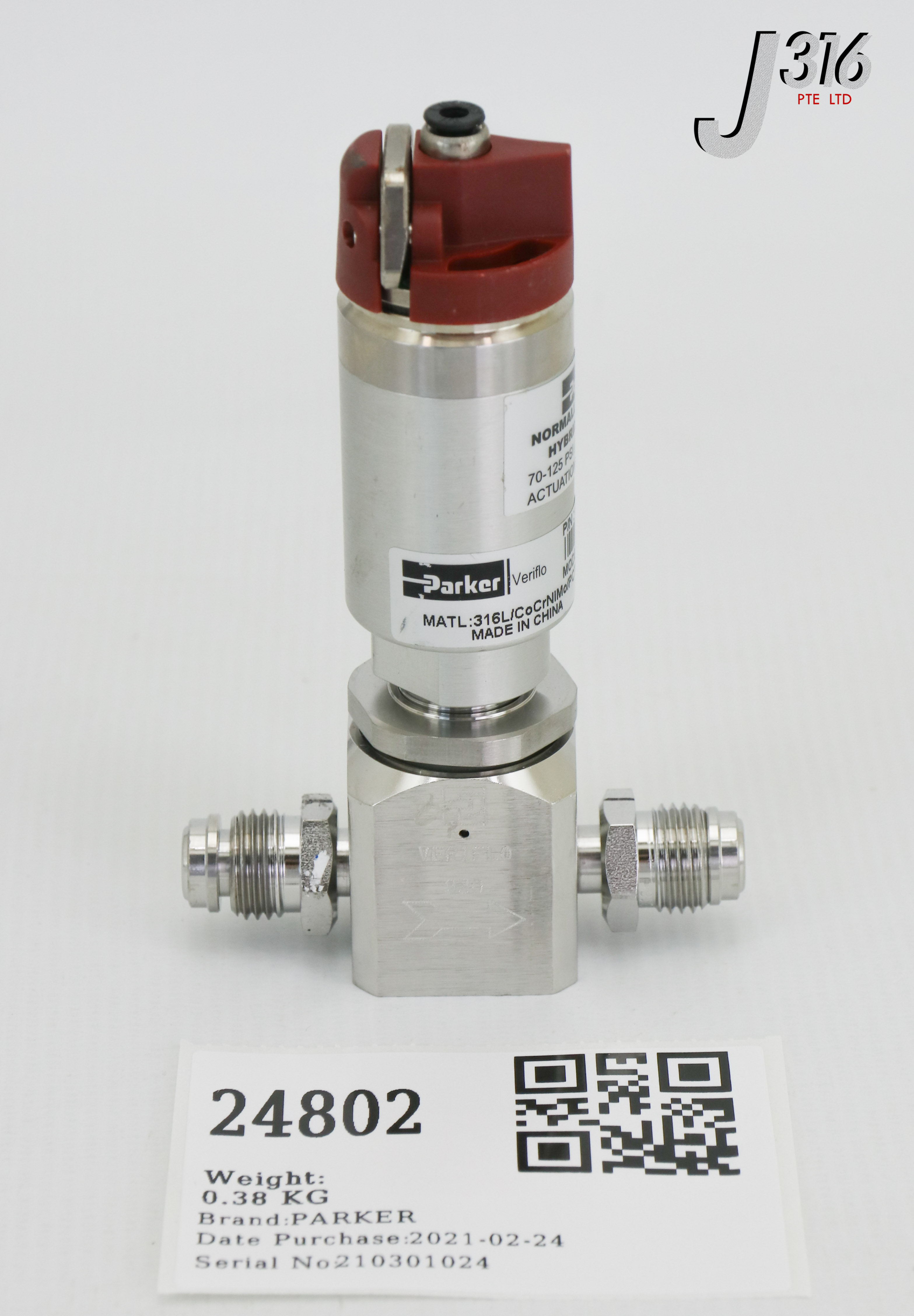 Summer　SALE　③ 24802 PARKER NORMALLY CLOSED HYBRID VALVE, P/N: 54019347